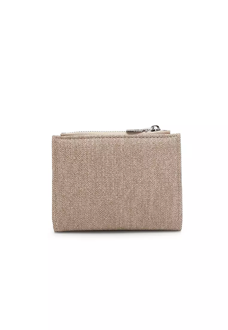 Women's 2 in 1 Purse/Wallet With Coin Compartment (Dompet Wanita 2 in 1 dengan Kompartmen Koin) - Cokelat