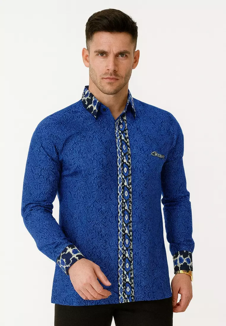 Megomendung Kemeja Batik Exclusive Premium Pria Casual Modern Lengan Panjang