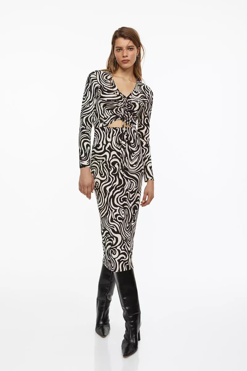 Buy H&M Drawstring-detail bodycon dress 2026 Online | ZALORA