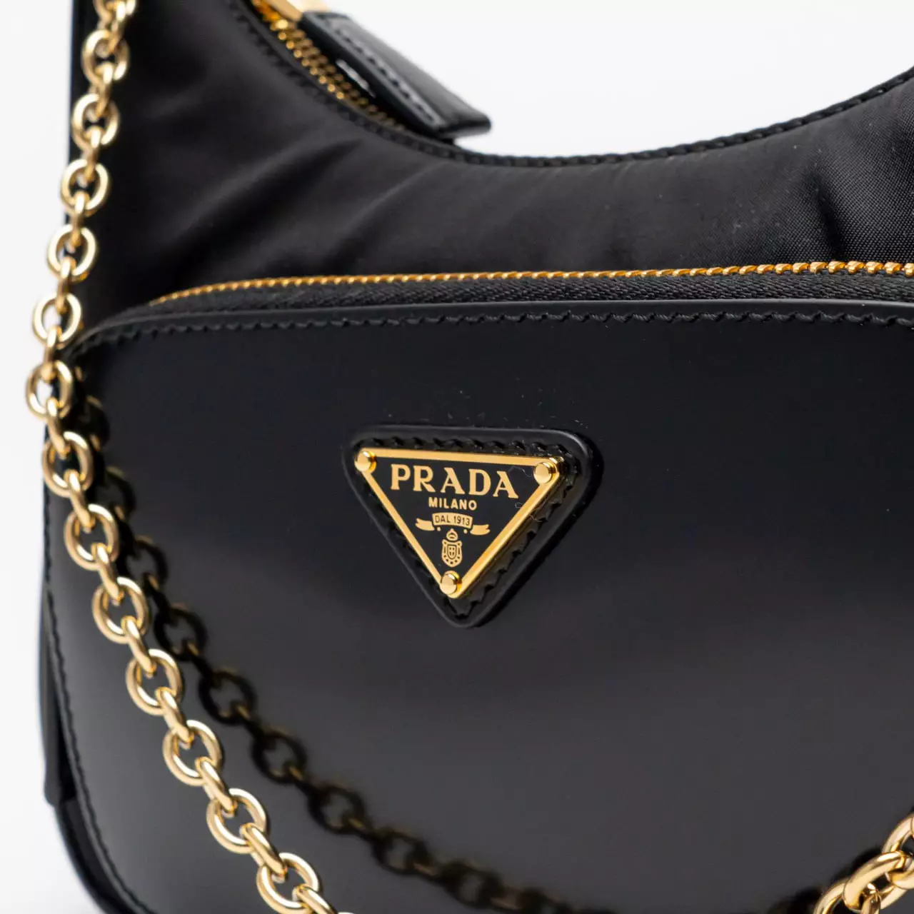 Jual Prada Prada Re Nylon and Brushed Leather Mini Bag Black