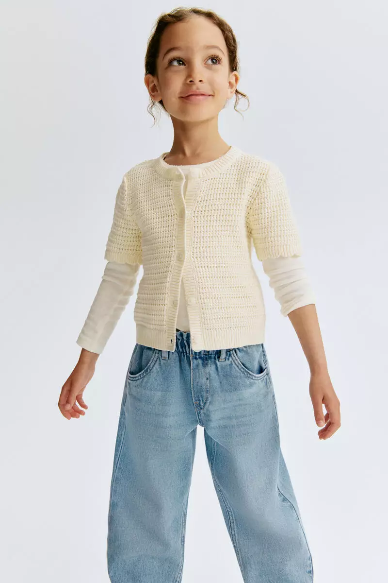Relaxed paper bag jeans