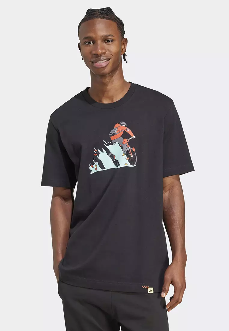 Doodle Hunt Bike Graphic T-Shirt