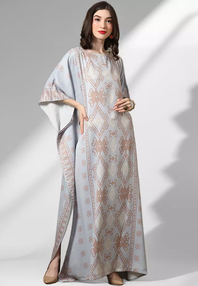 Kanzi Exclusive Short Sleeve Songket Kaftan