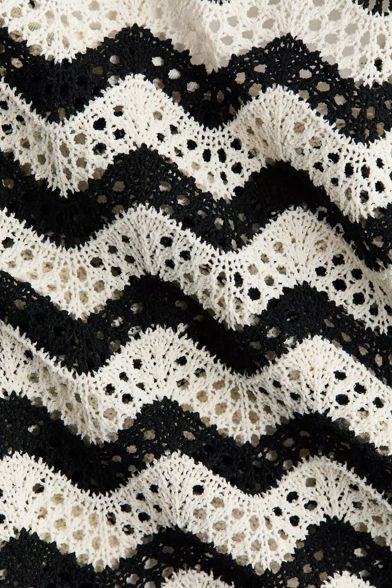 Pointelle-knit halterneck top
