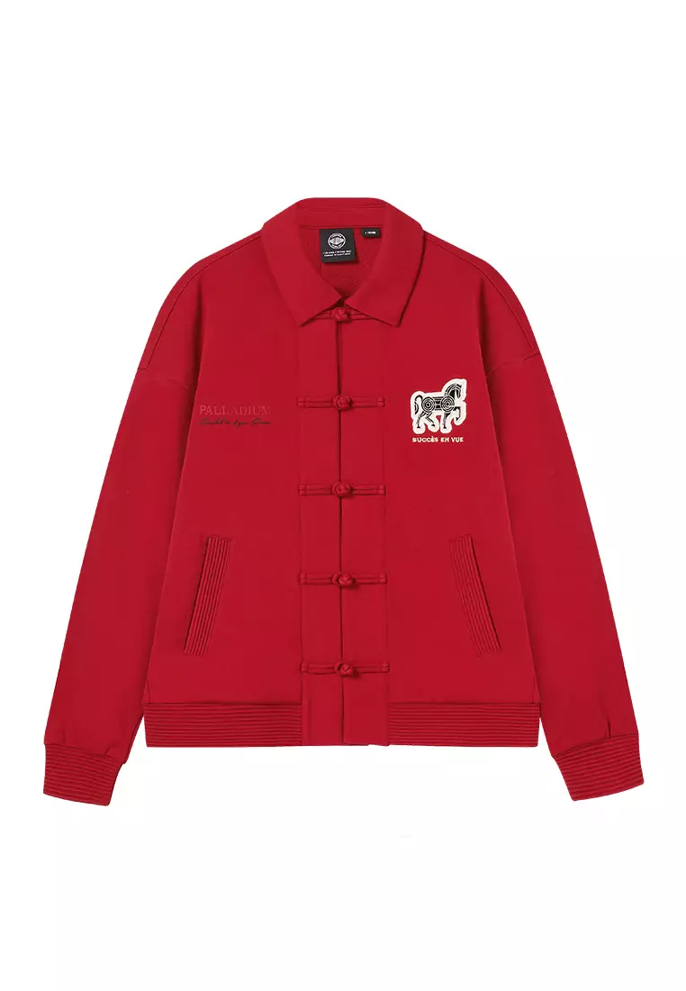 男裝馬年主題 LOGO 寬鬆盤扣中式外套