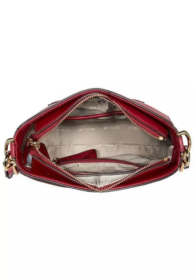 Buy MICHAEL KORS Michael Kors Gloria Leather Messenger Bag Red
