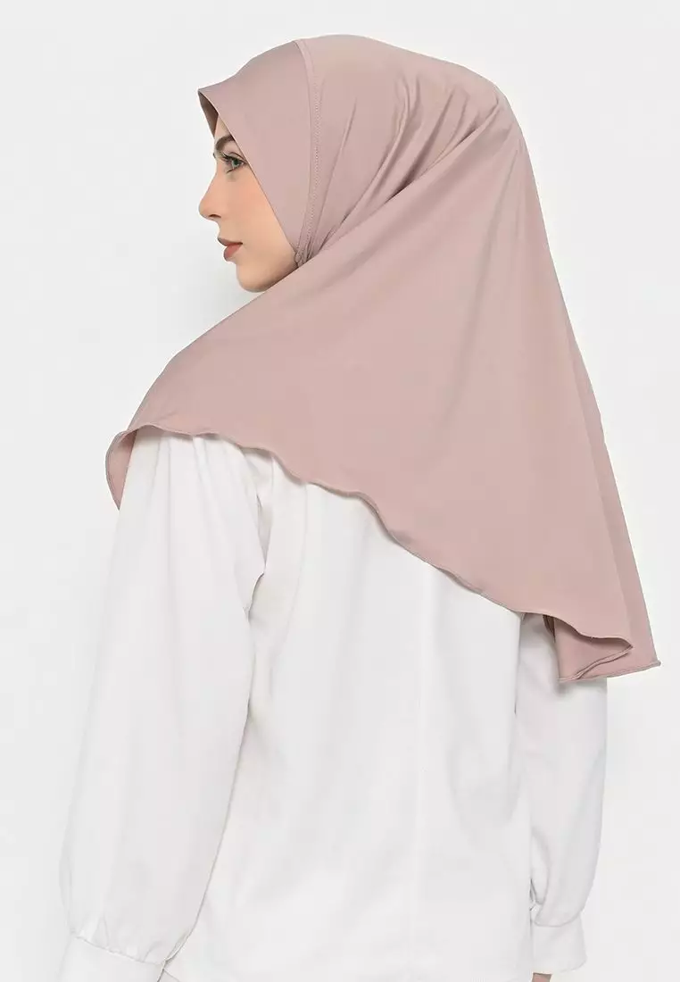 Segitiga Instan Oval Kania Cream - Hijab Daily - Jilbab Olahraga