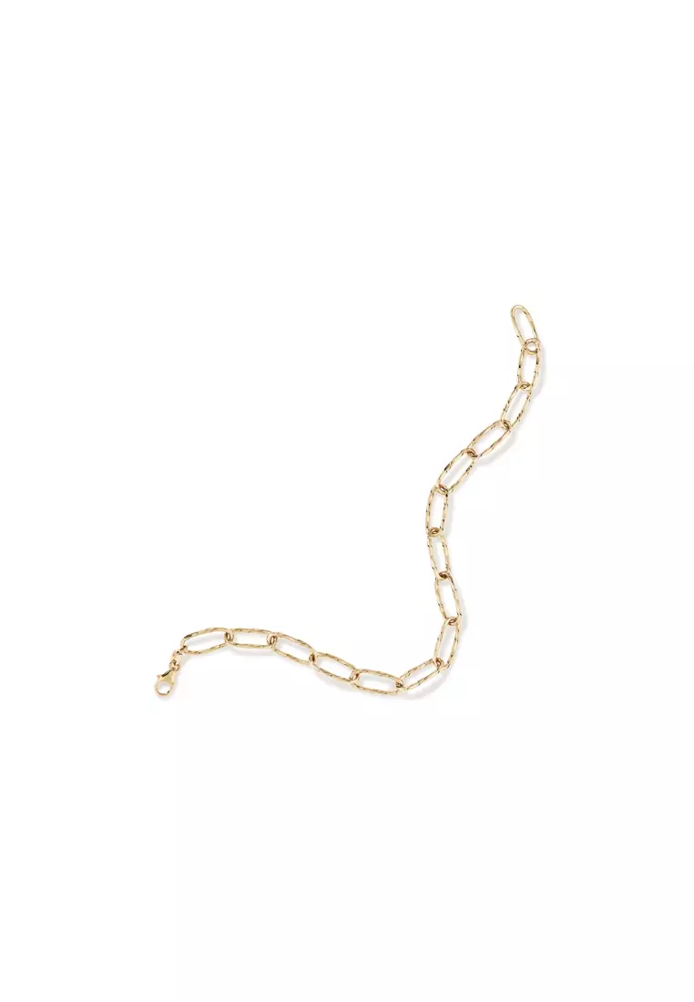 Gold link bracelet hot sale with diamonds