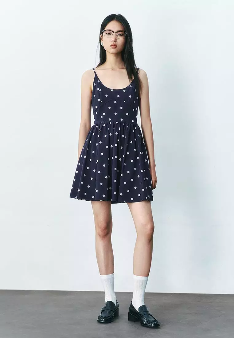 Dotted Cami A-Line Dresses