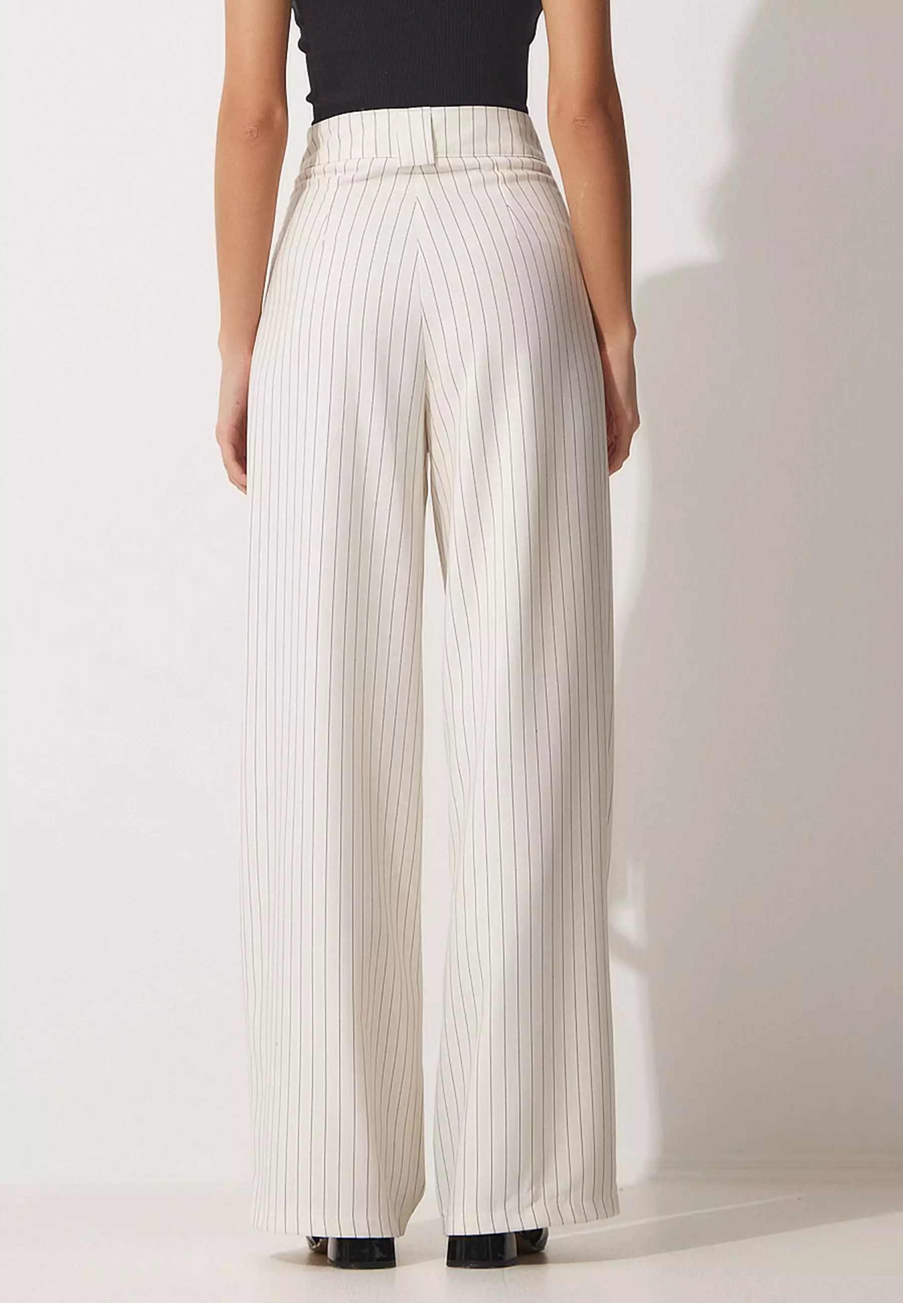 White and grey hot sale striped pants