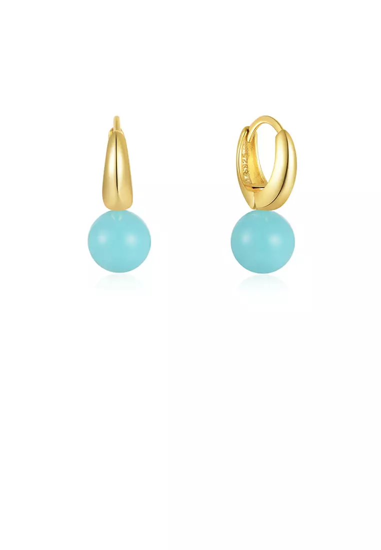 Gold and online turquoise earrings