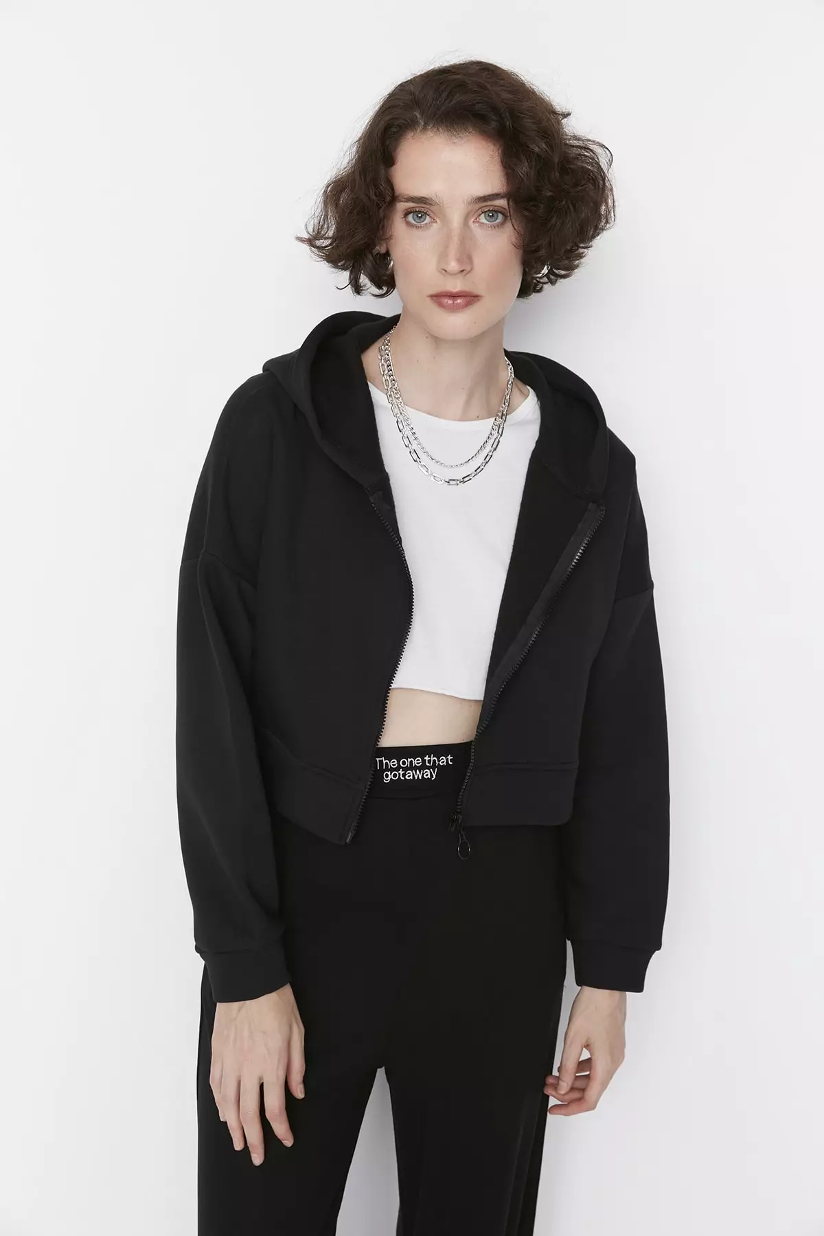 Buy Trendyol Crop Zip Hoodie 2023 Online | ZALORA Singapore