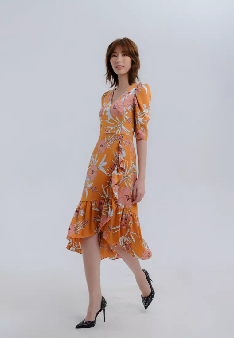 Scent of Summer Midi Silk Dress