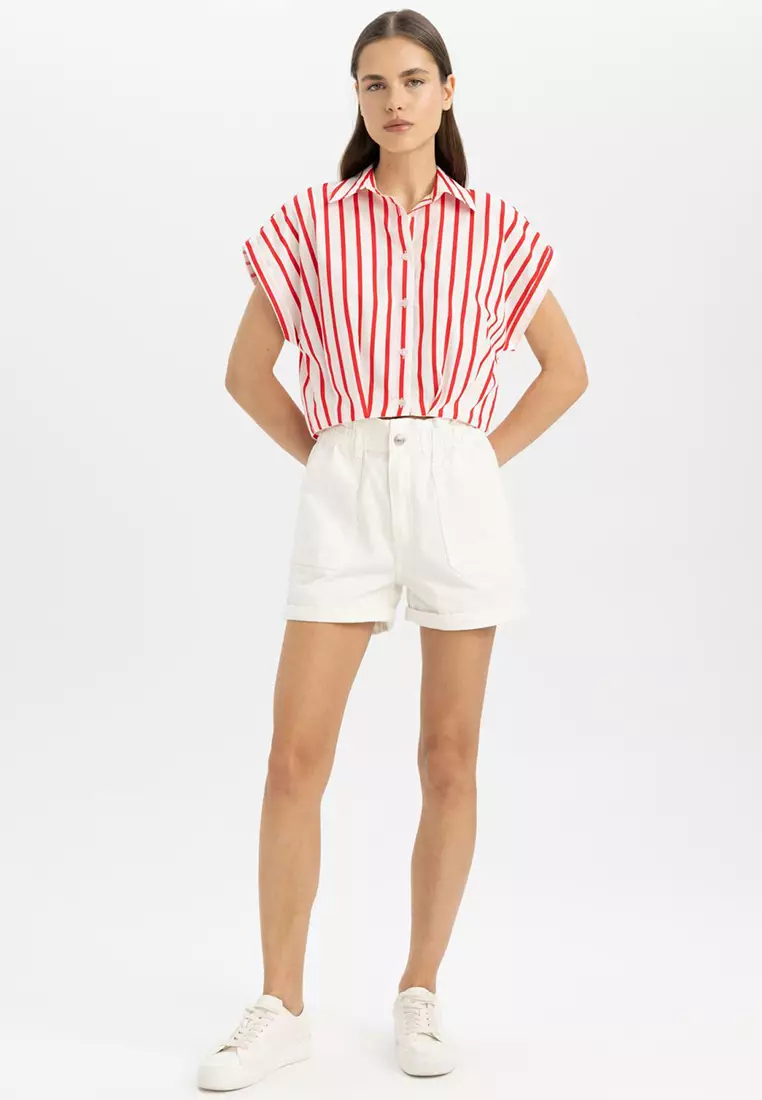 Striped Crop Shirt
