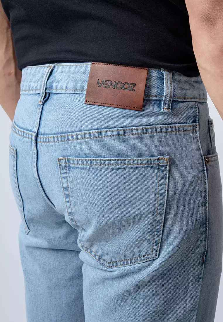 Straight Slim Fit Premium Jeans - Light Indigo