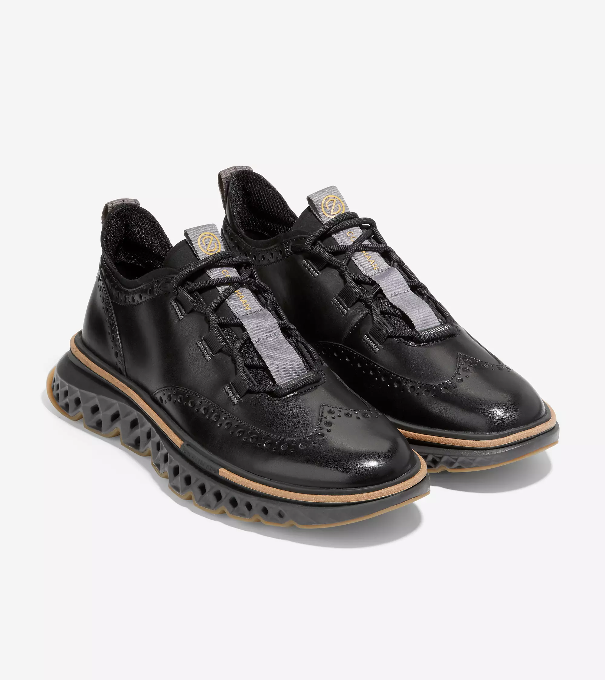 Cole Haan Male Cole Haan 5.Zer酶grand Wingtip Oxford - Sandal Pria(Hitam)
