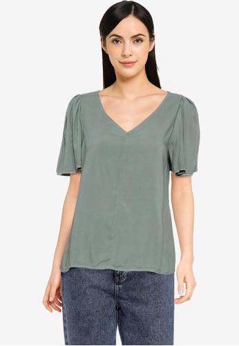 ONLY green Nova Life Short Sleeves Frida Top ABE18AAA454E4DGS_1