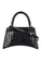 BALENCIAGA black Balenciaga women hourglass small handbag crocodile embossed in black AF767ACA009CD7GS_3