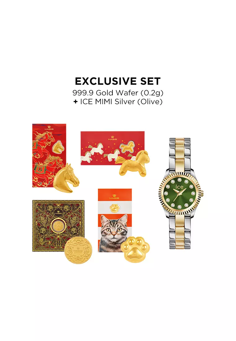 Buy HABIB HABIB Exclusive Set | ICE MIMI Silver (Olive) and 999.9 Gold ...