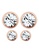 ELLI GERMANY white Earrings Rose Gold Plated Crystal EL474AC13PPMMY_2