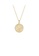 Glamorousky white 925 Sterling Silver Plated Gold Fashion Simple Twelve Constellation Taurus Geometric Round Pendant with Cubic Zirconia and Necklace F8A1EAC98DBEF1GS_1