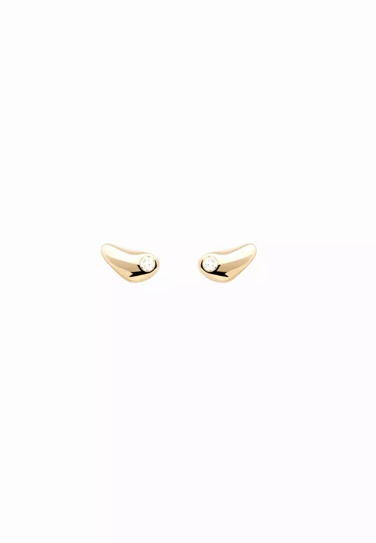 Semplice Diamond 18K Gold Stud Earrings