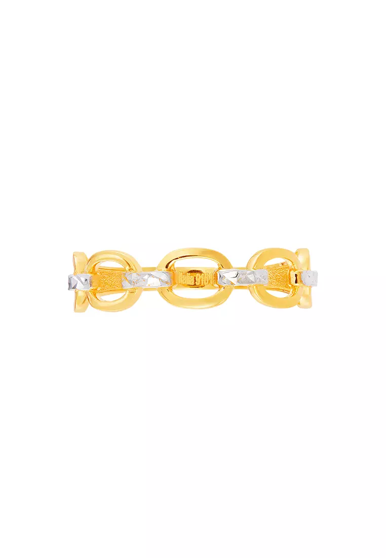 HABIB Oro Italia 916 Yellow and White Gold Ring GR52861023(YW)-BI (22K Gold)
