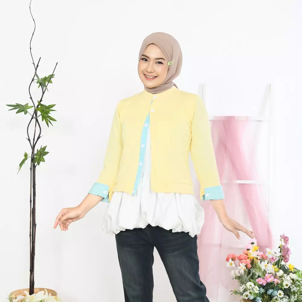 Listy Cardigan Knit - Soft Yellow M19682 R27S6