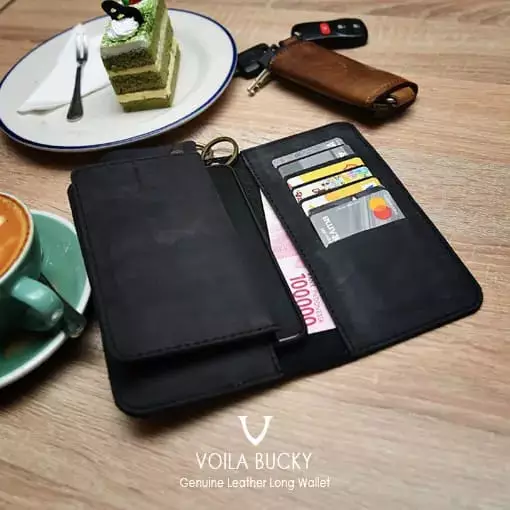 Dompet Kulit Vintage Voila Bucky Black