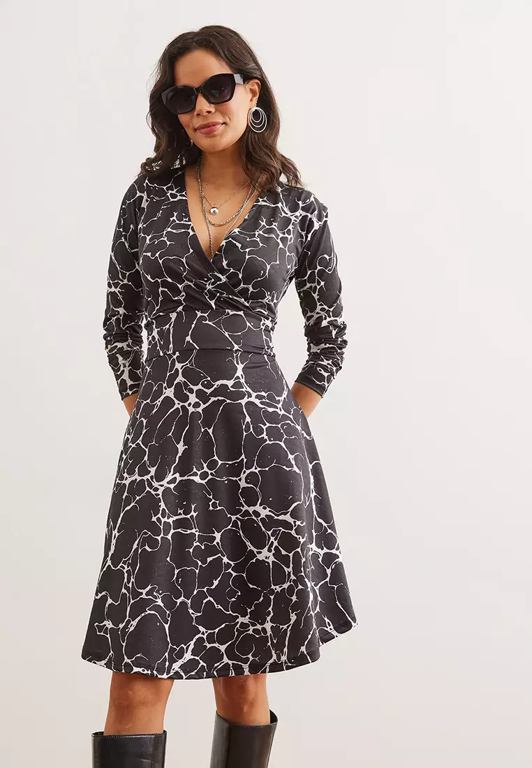 Double-Breasted Knitted Dress