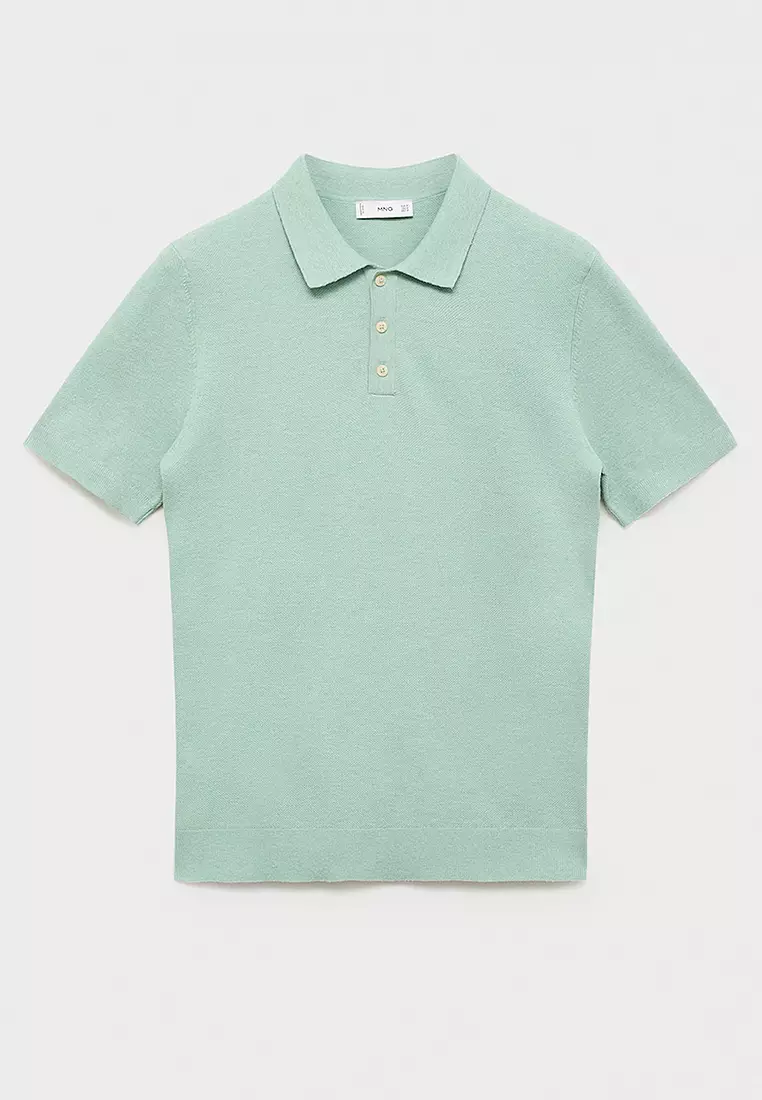 Fine-Knit Polo Shirt
