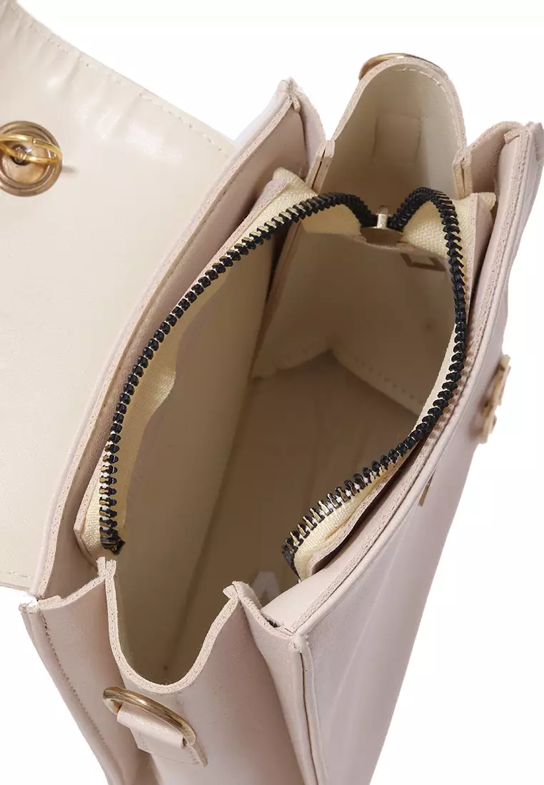 Tamara Tas Manik Mini Desain Simple High Quality - Broken White