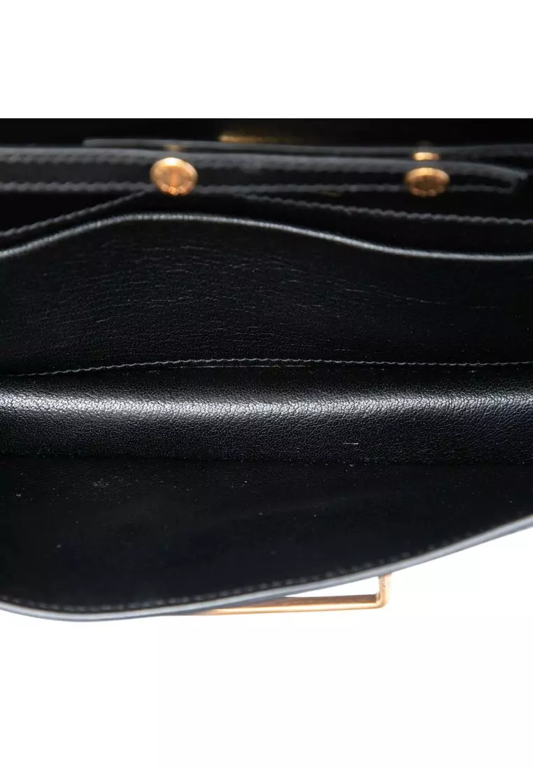 Pre-Loved Prada City Calf And Saffiano Cahier Chain Clutch