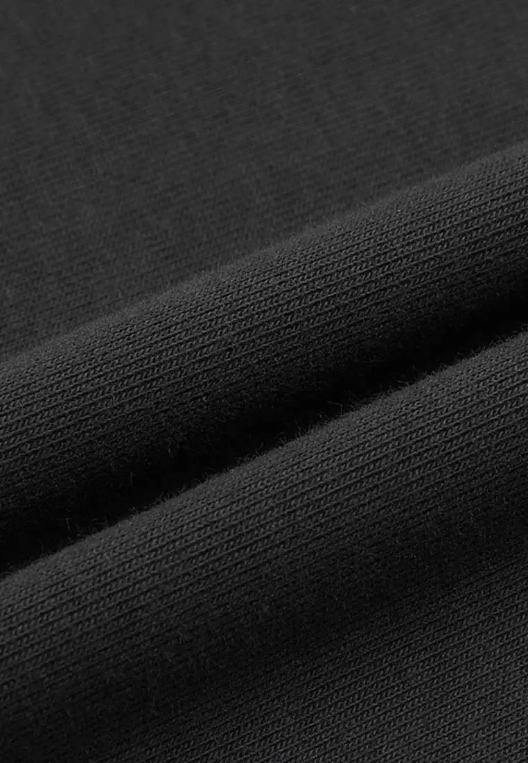 Buy Urban Revivo Long Sleeve V-neck Contrast Trim Cotton Blend A-line ...