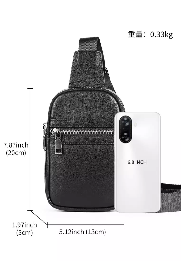 Buy Lara New Arrival Genuine Leather Chest Bag, Men's Messenger