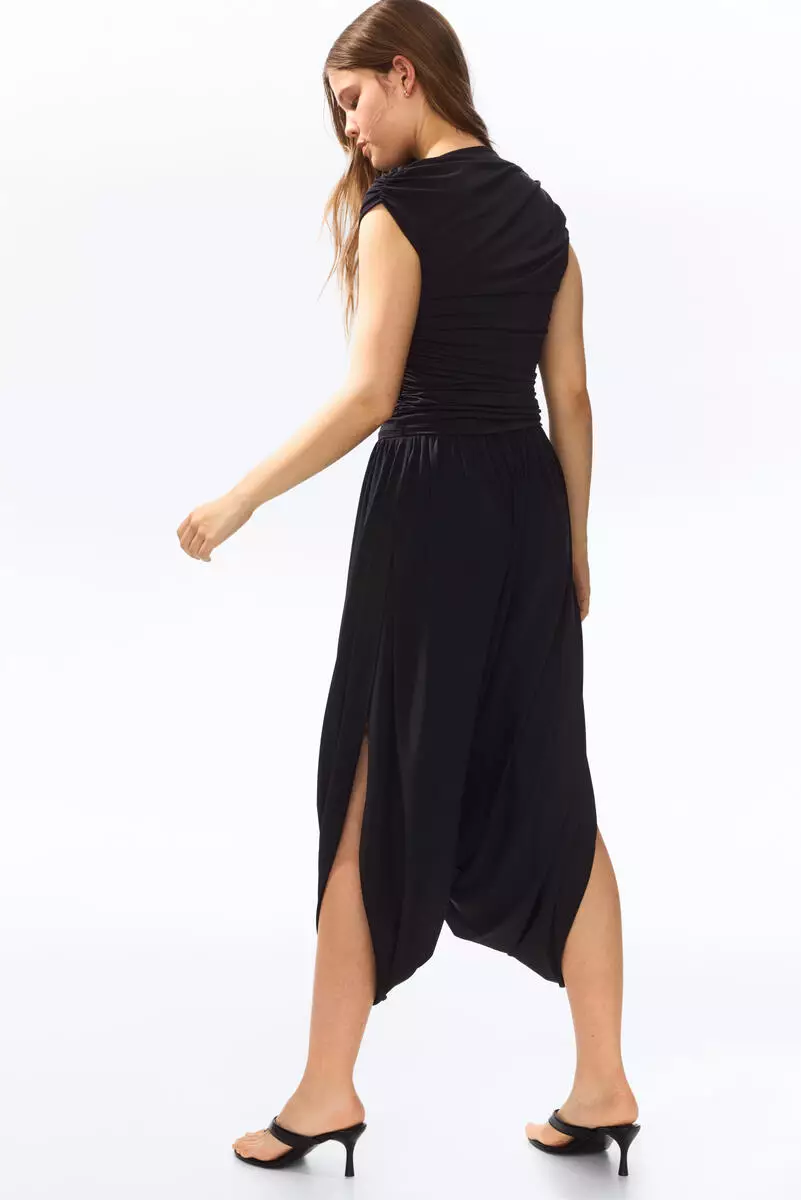 Wrap-detail balloon trousers