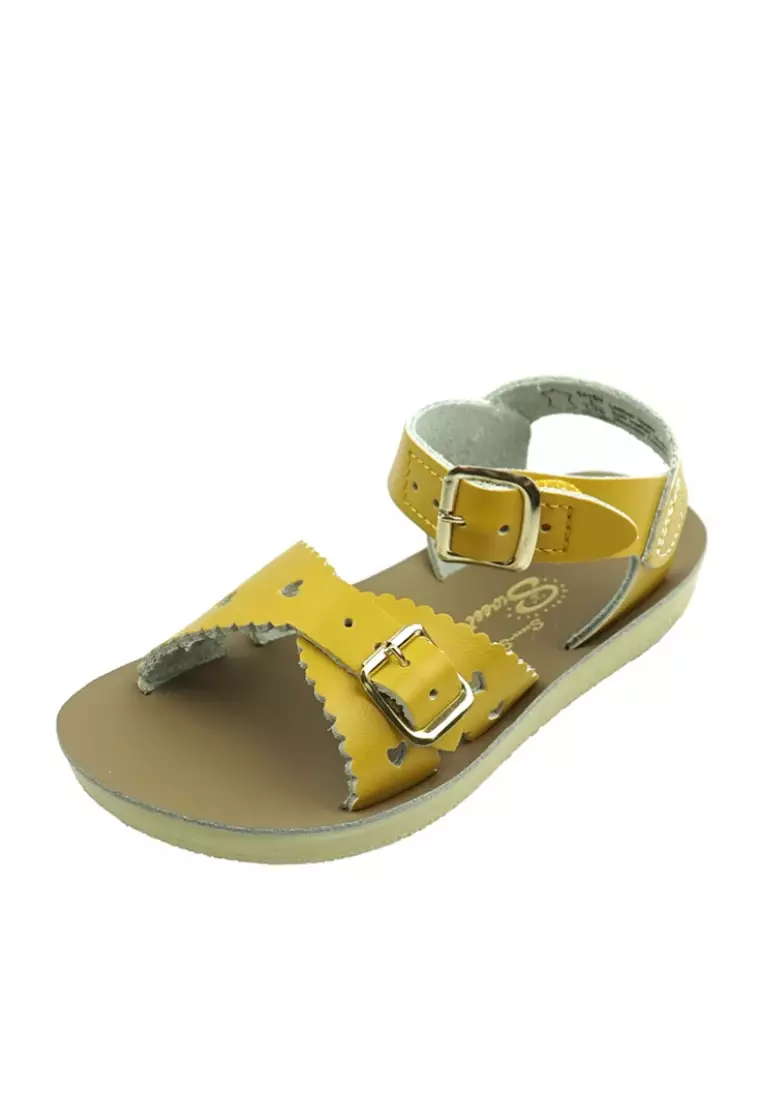Yellow discount saltwater sandals