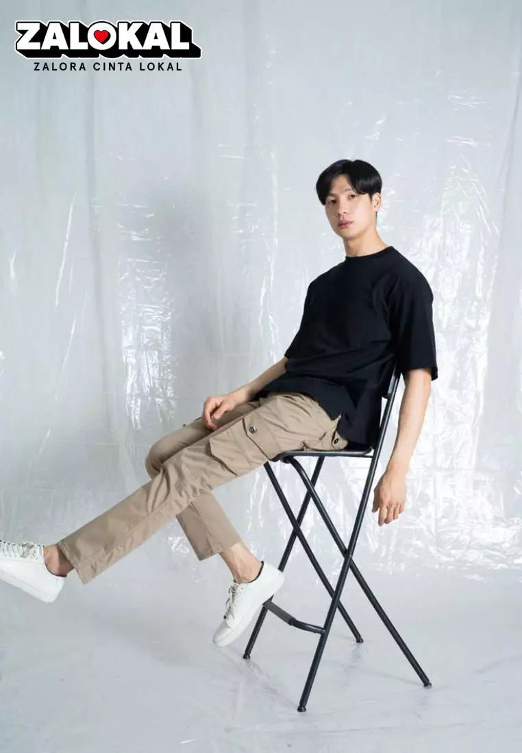 kaos oversized pria HITAM polos  unisex oversize shirt