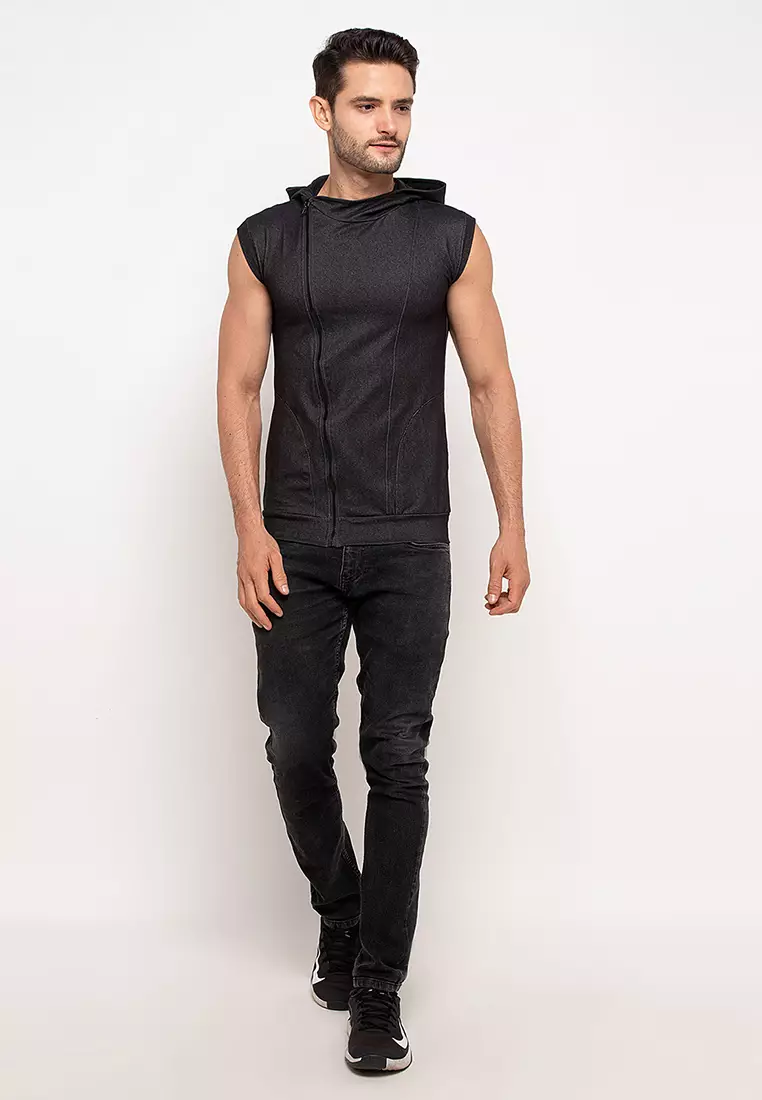 FLEXZONE Sleeveless Hoodie Asyms Series Black