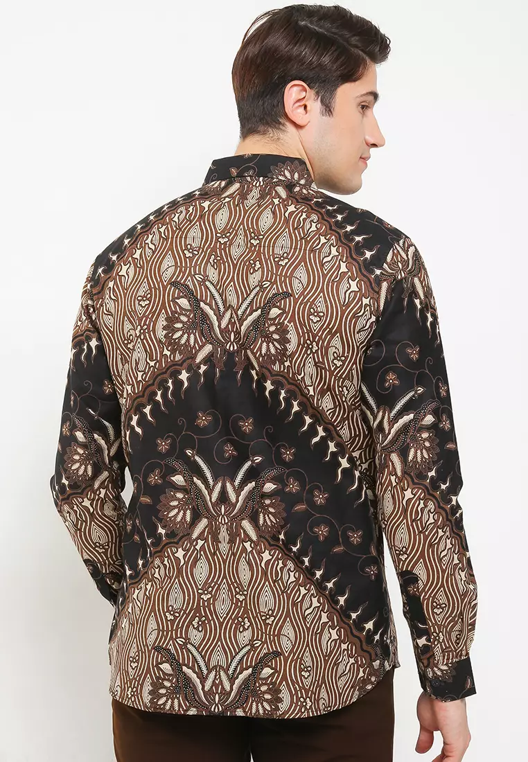 Abhicandra Kemeja Batik Exclusive Premium Pria Casual Modern Lengan Panjang