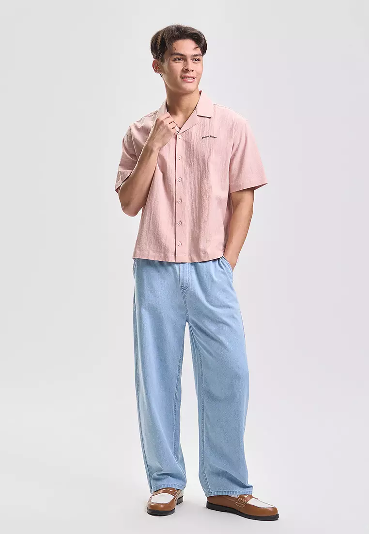 Boxy Shirt with Embroidery