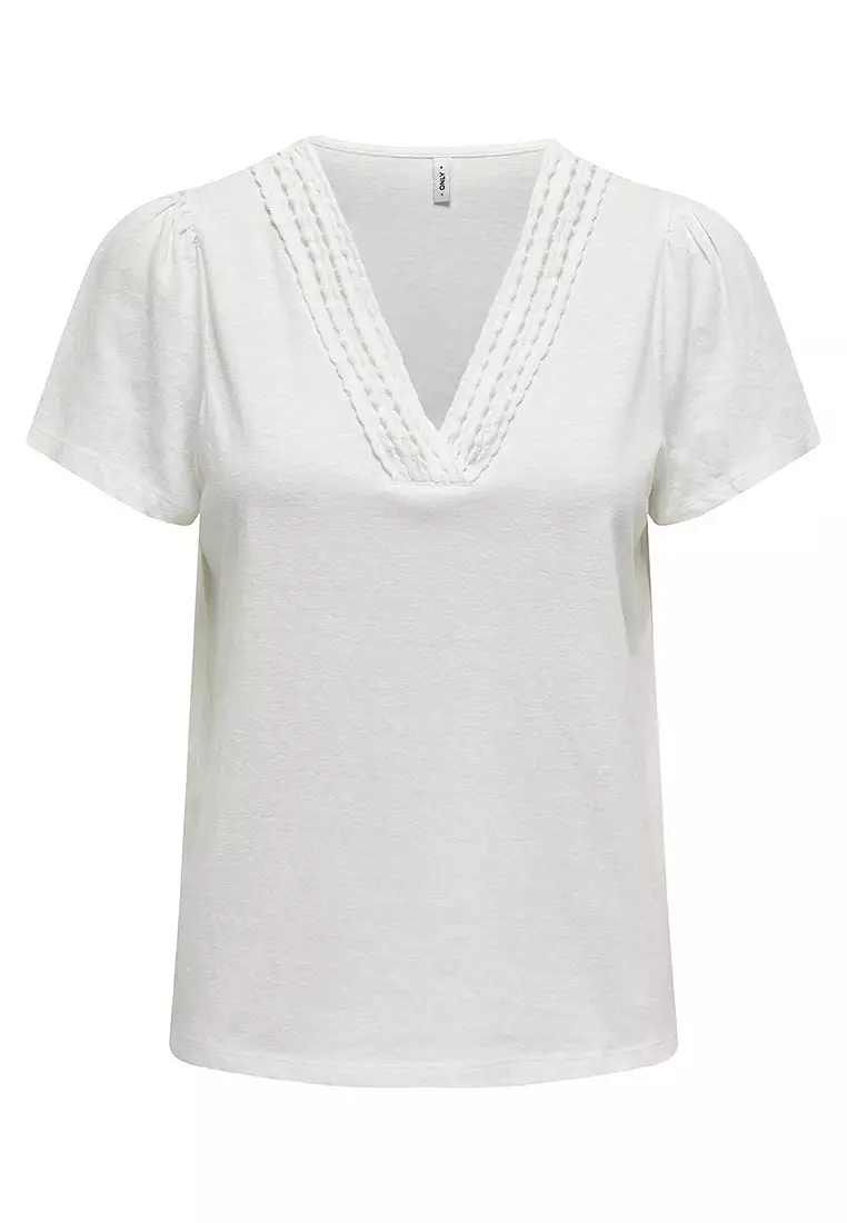 Benita Short Sleeves V-Neck Top