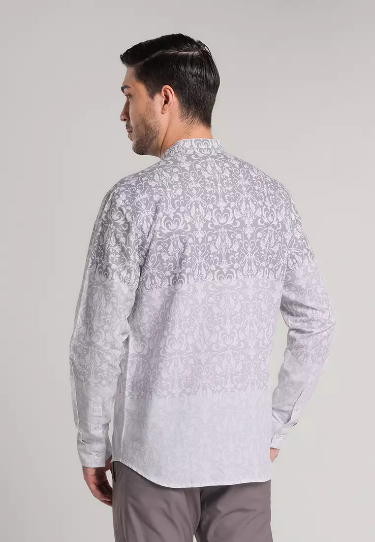 MOC x Habib Jafar Kemeja Shanghai Lengan Panjang Ario - Grey