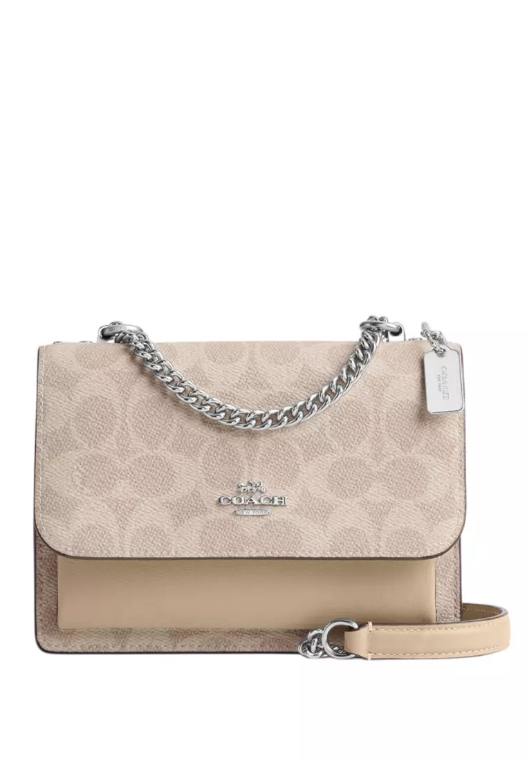 COACH Mini Klare Crossbody Bag In Signature Canvas - Sand/Taupe 