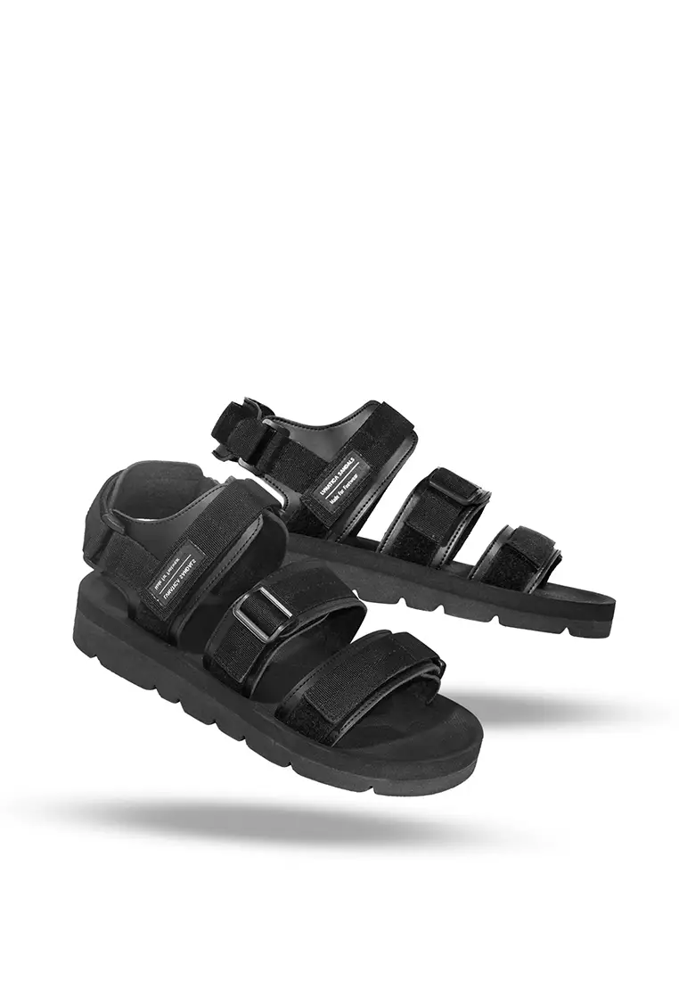 Meito Full Black Mountain Sandal