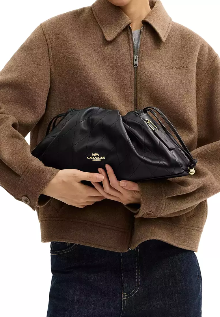 Faye Large Shoulder Bag With Quilting - Black CCZ58