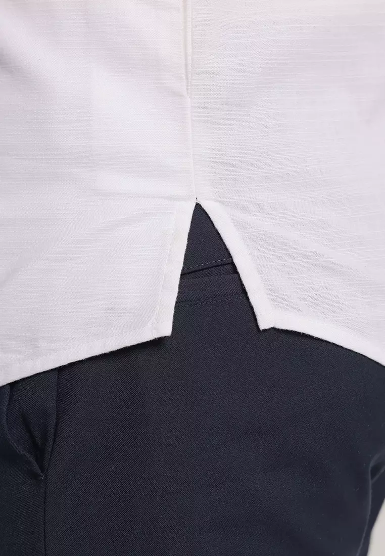 MOC Kemeja Shanghai Lengan Panjang Pria Fahrul - White