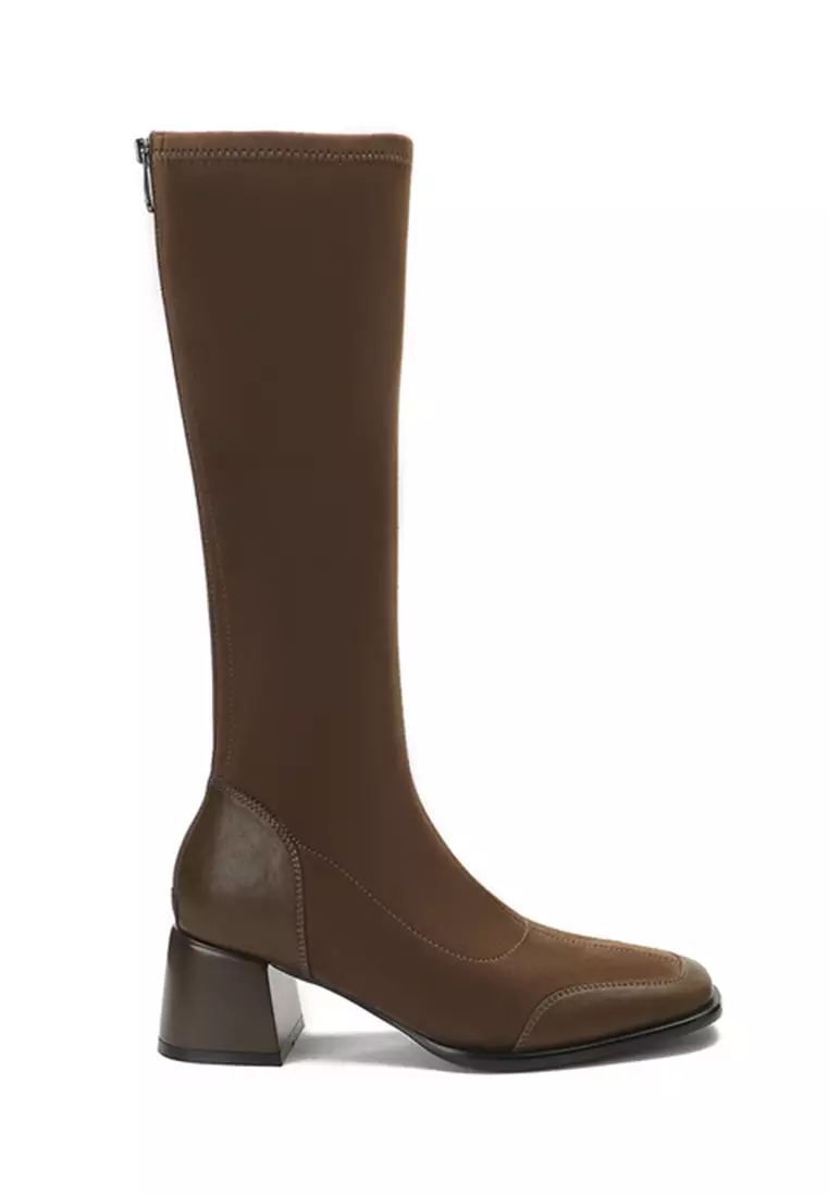 Discount on Twenty Eight Shoes  shoes - SKU: Suede Stitched Skinny Long Boots TE1655-5