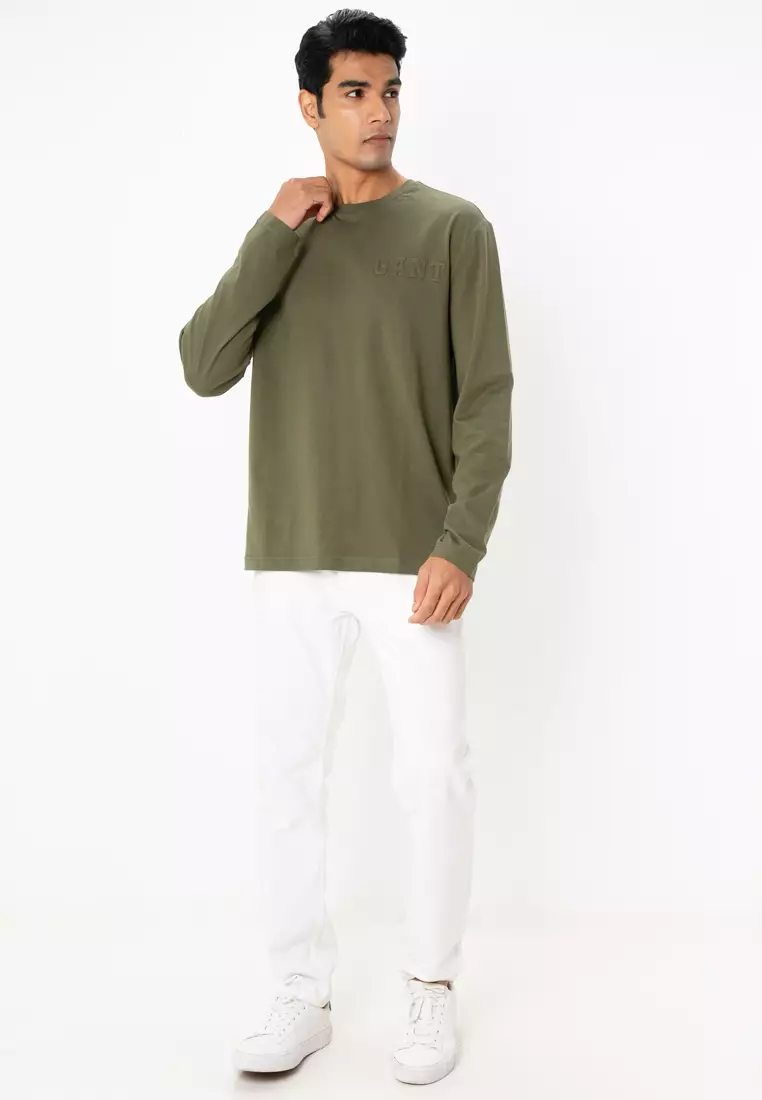 Embossed Long Sleeves T-shirt
