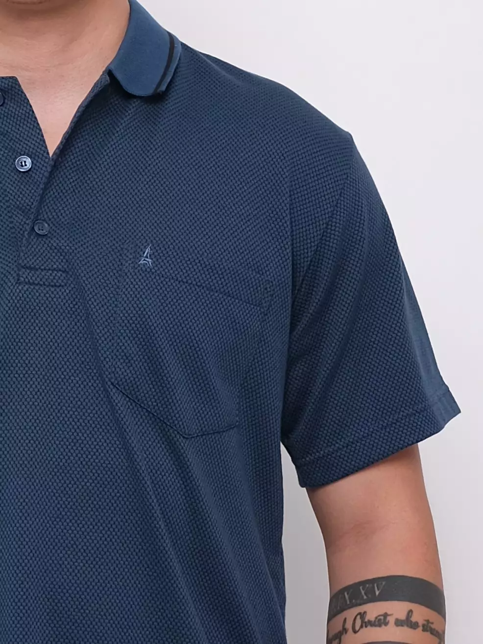 Andre Michel Polo Shirt Lengan Pendek Biru 3447